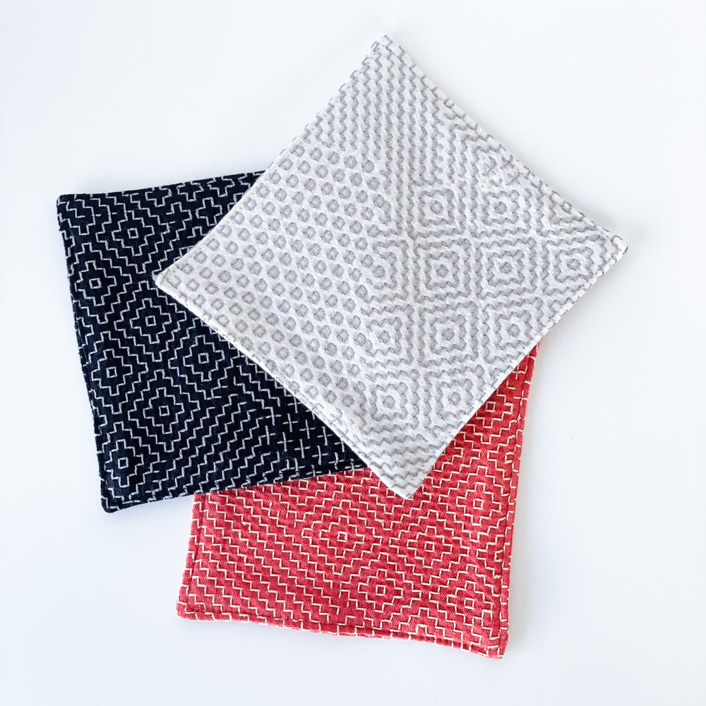 Sashiko Coaster - Dark Navy