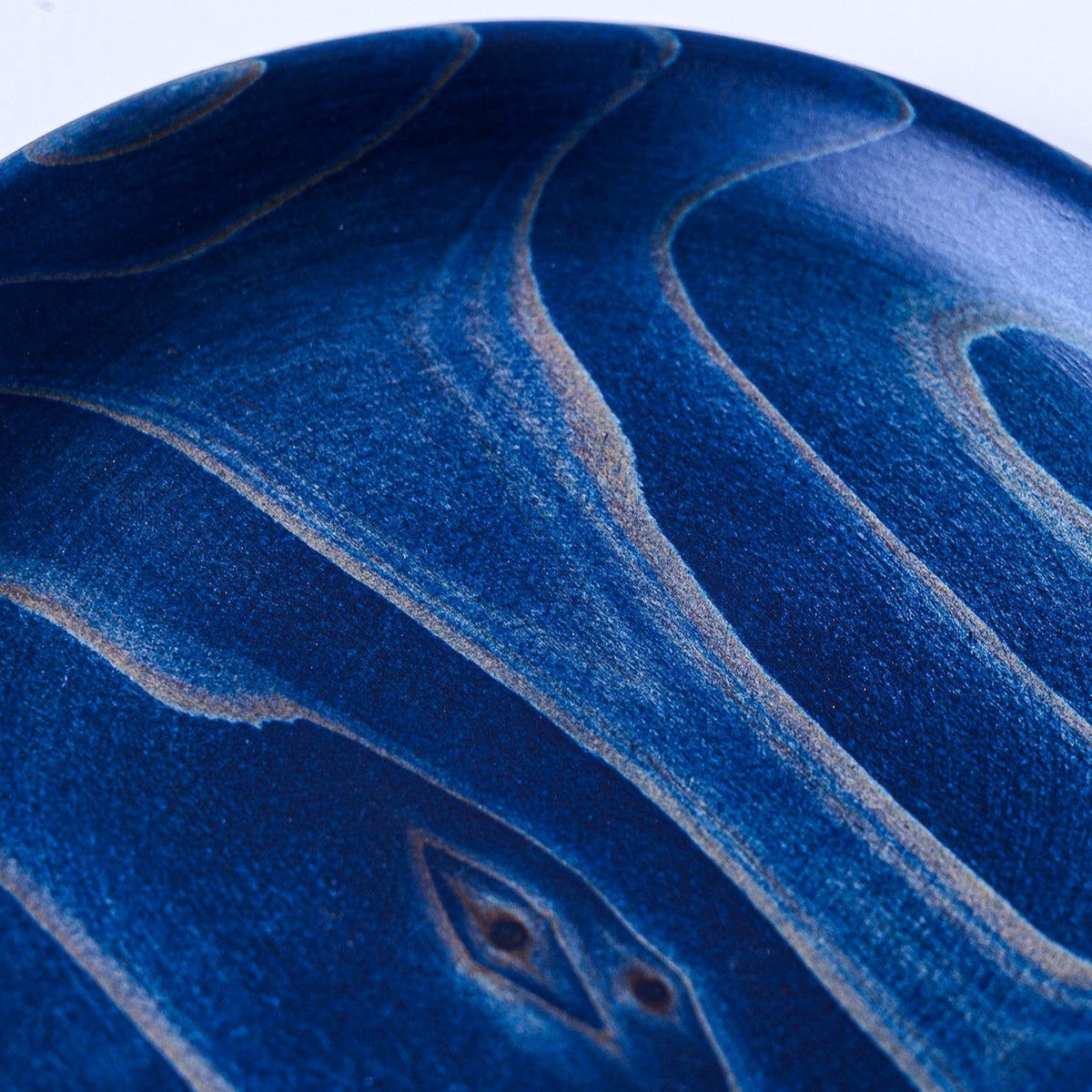Indigo dye "Sugi" small wood plate (11cm) / Set of 4