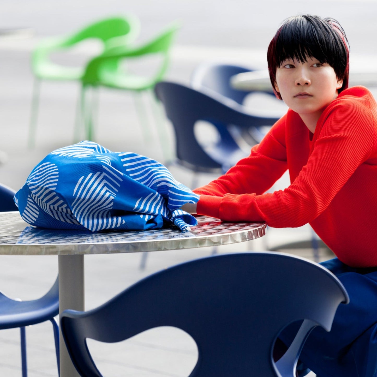 「Dots Blue」風呂敷