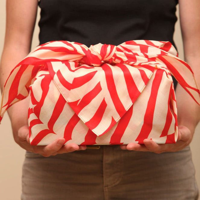 “Stripe” Red Furoshiki