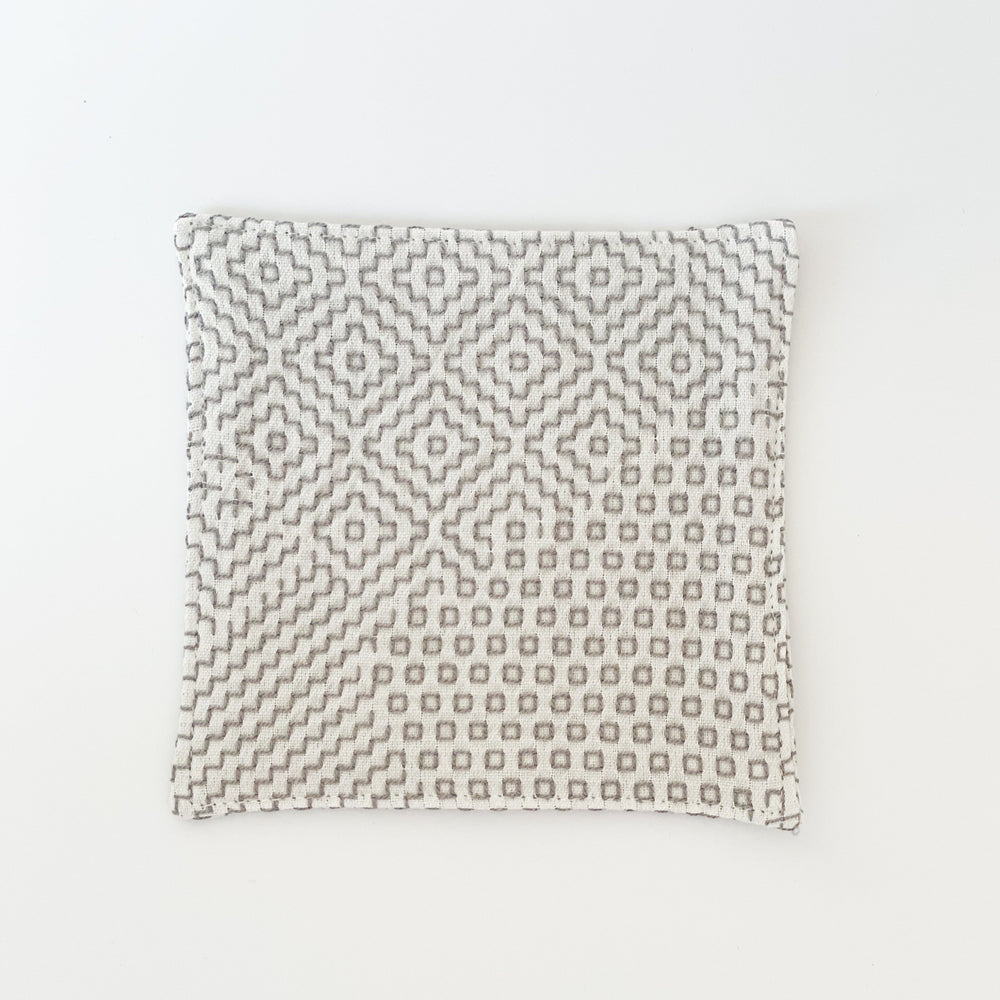 Sashiko Coaster White