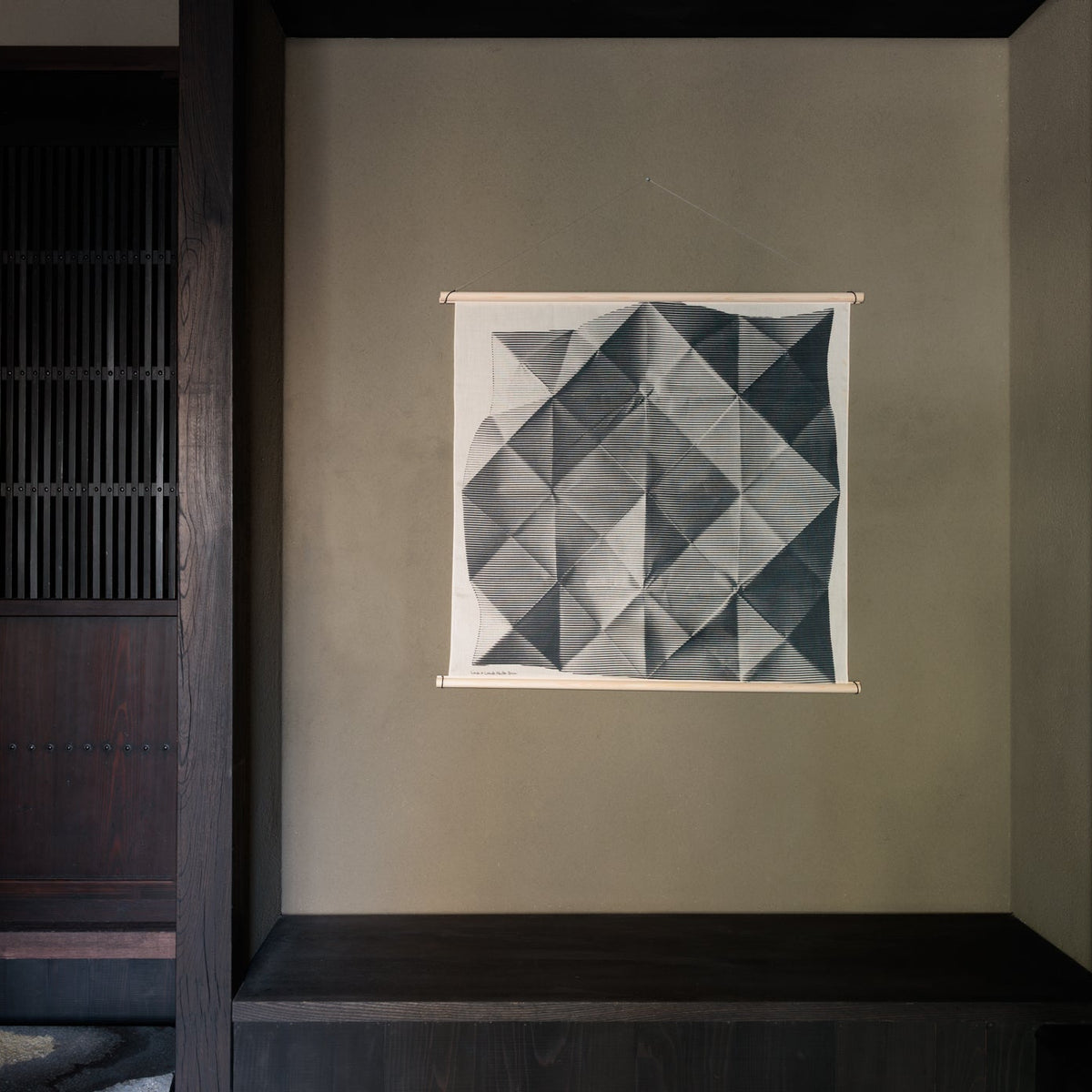 Hinoki Wooden Furoshiki Hanger with Nylon Cord (Long or Short)