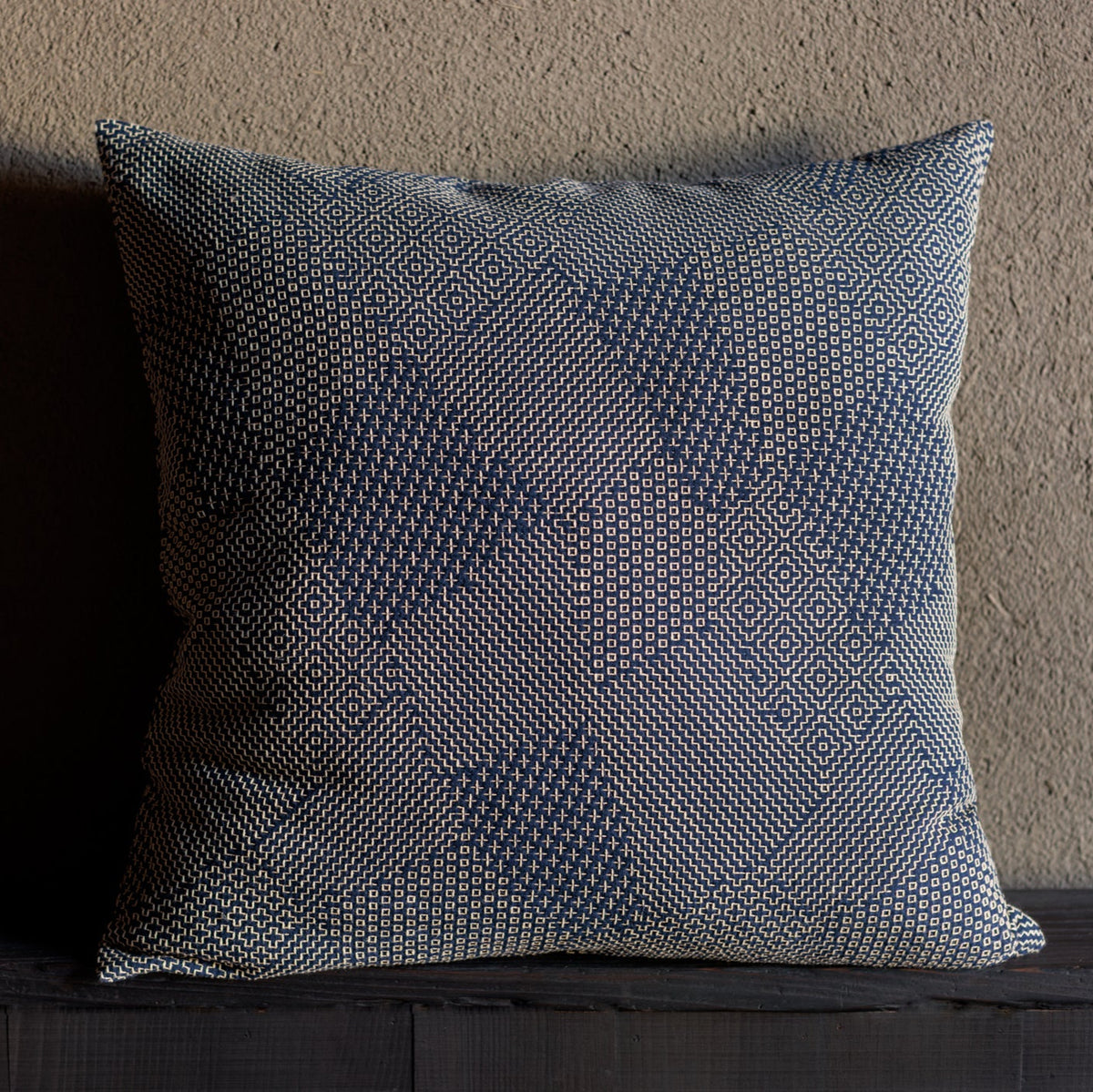 Sashiko Cushion Cover  – Dark Navy