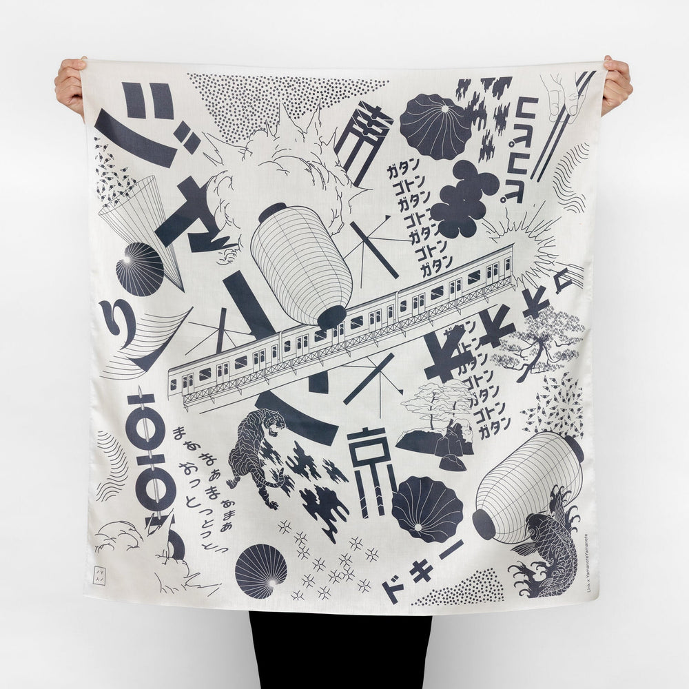 “Tokyo Manga Midnight Blue” Furoshiki Bag Set