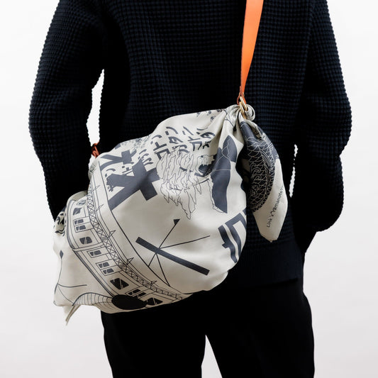 「Tokyo Manga Midnight Blue & Orange」風呂敷アジャスタブルストラップセット