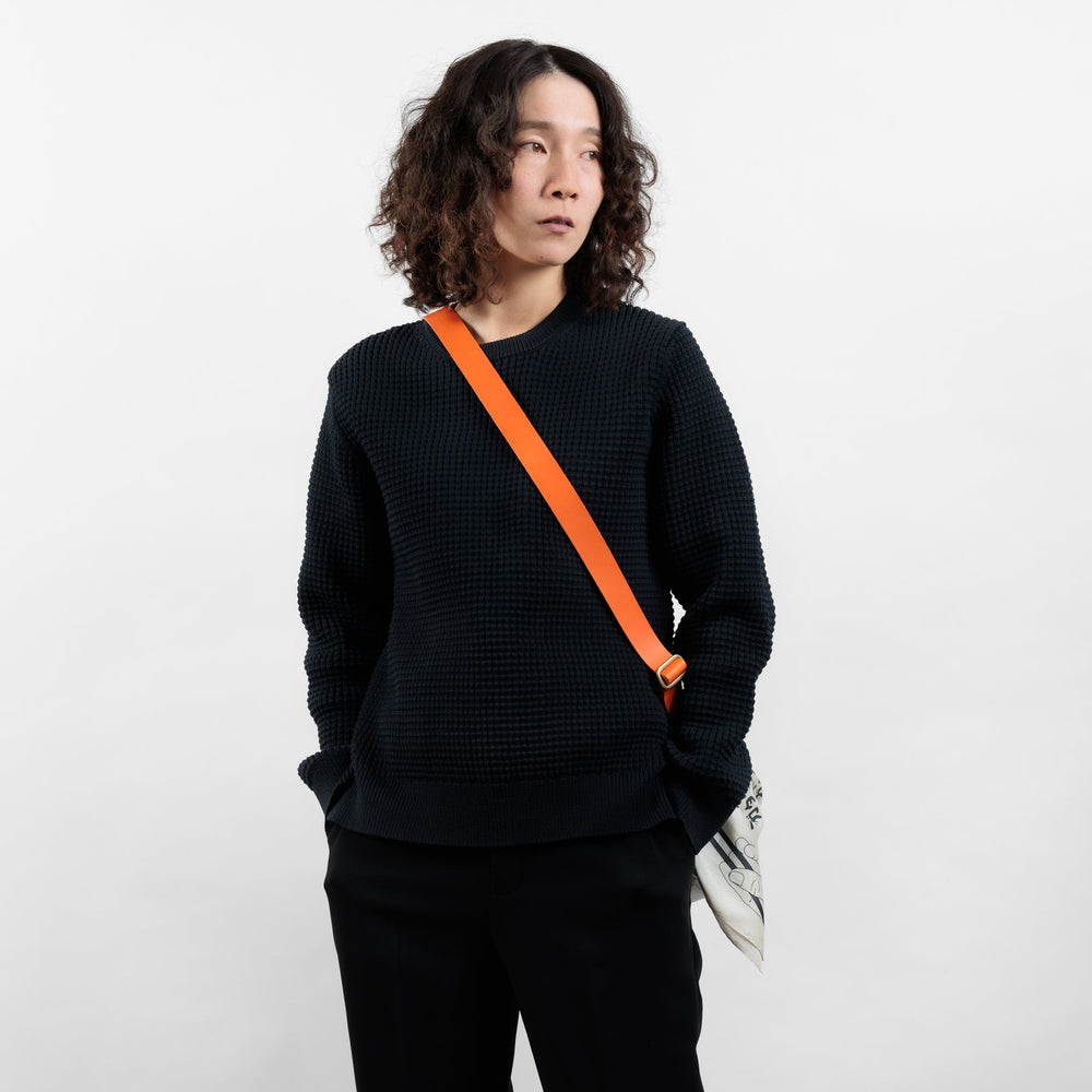 Tokyo Manga Midnight Blue & Orange Adjustable Leather Carry Strap Set