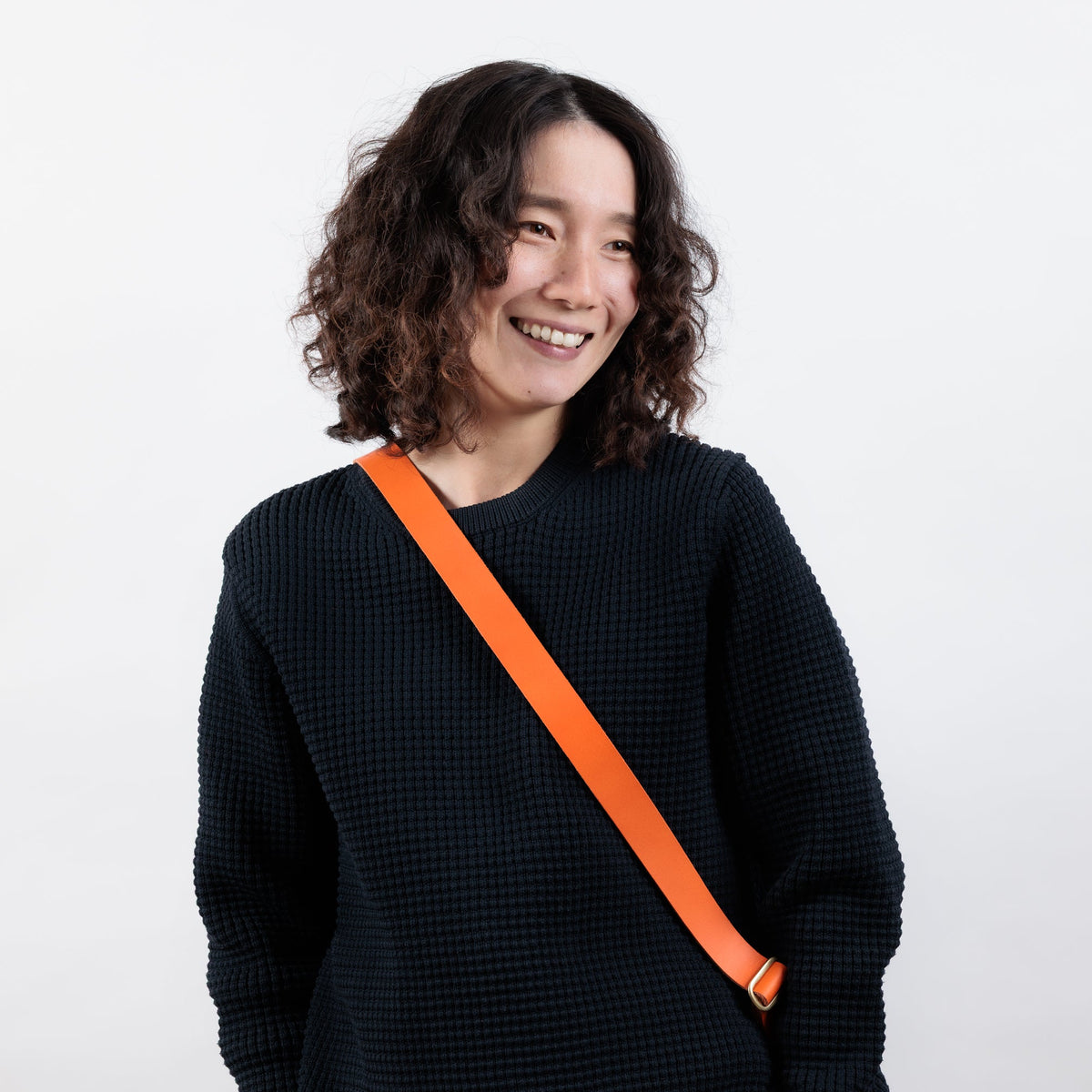 Tokyo Manga Midnight Blue & Orange Adjustable Leather Carry Strap Set