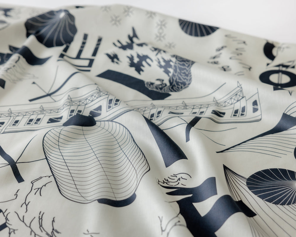 “Tokyo Manga Midnight Blue” Furoshiki Bag Set