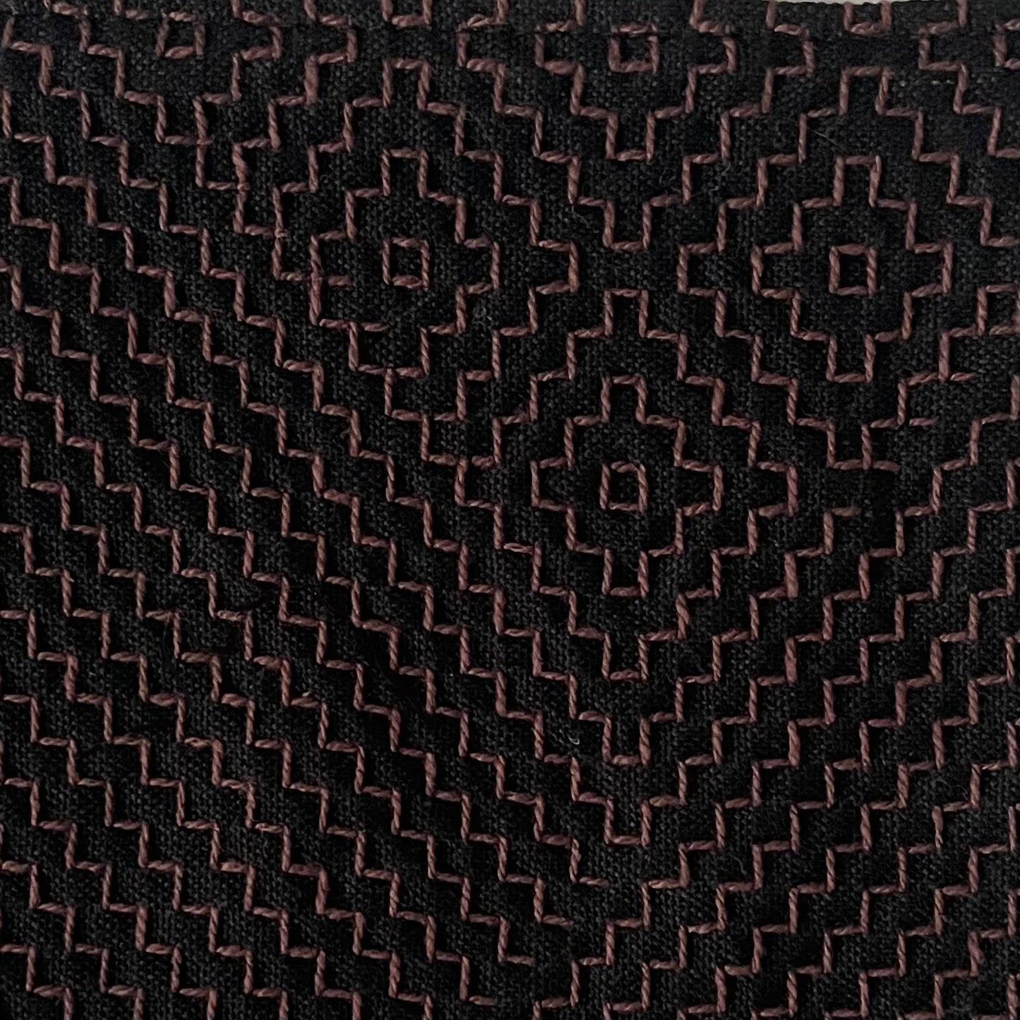 刺し子コースター — ブラウン