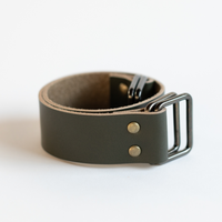 Dark Olive Leather carry strap
