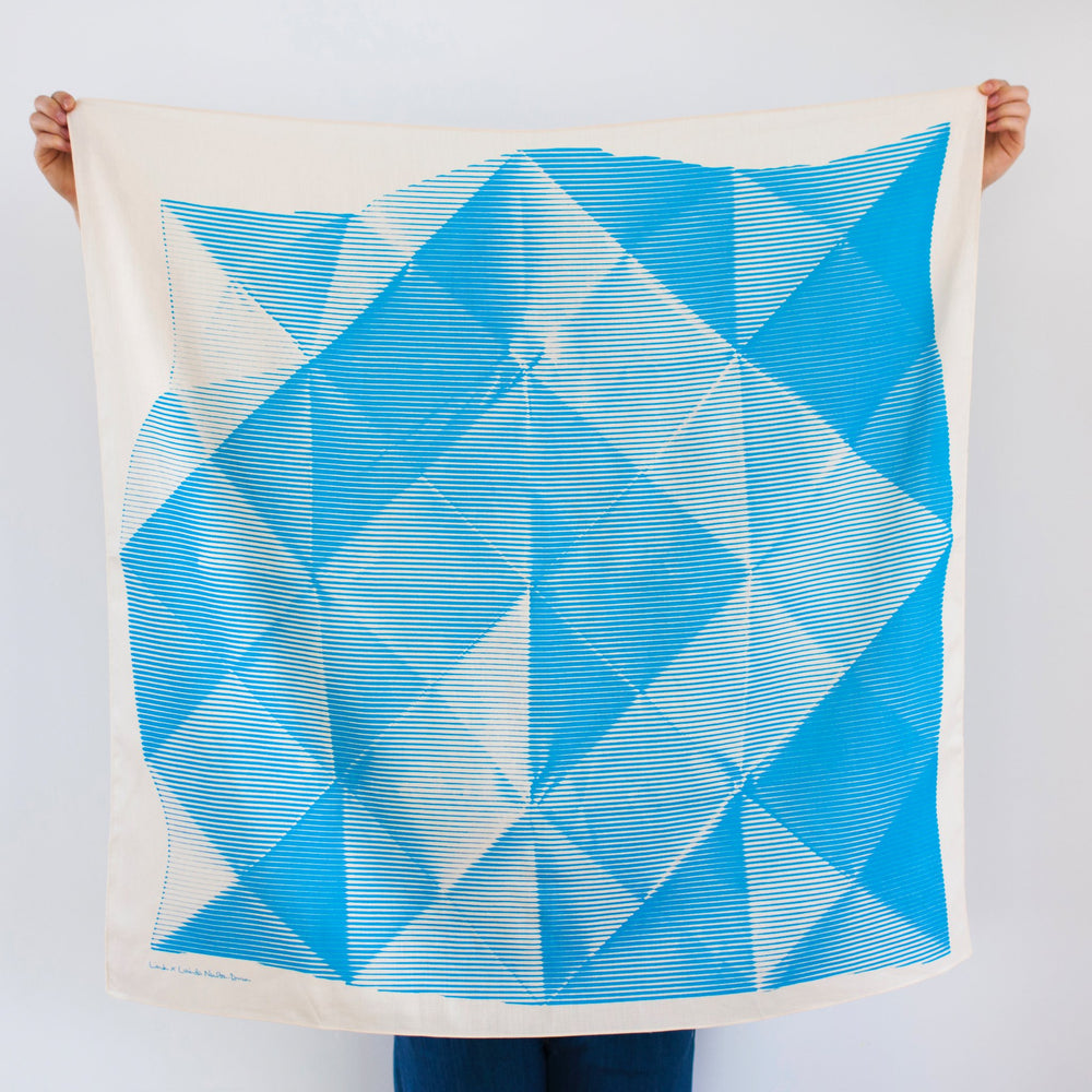 “Folded Paper” furoshiki (blue)