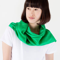 “Triangles” furoshiki textile in green and white